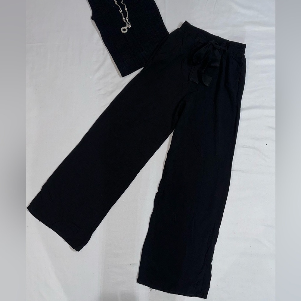 Fashion Nova Black Wide-Leg Pants